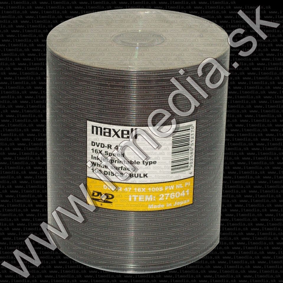 Image of Maxell DVD-R 16x 100cw *Printable* TAIYO YUDEN (IT11450)